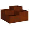 vidaXL Gartenblumentopf Rostig 80 x 80 x 48 cm Wetterfeststahl