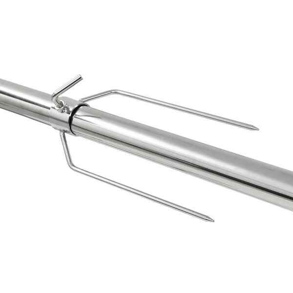 vidaXL Automatischer Grillspieß mit Motor Edelstahl 207×45×81 cm