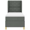 vidaXL Boxspringbett mit Matratze Dunkelgrau 90x190 cm Dunkelgrau
