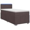 vidaXL Boxspringbett mit Matratze Dunkelbraun 90 x 200 cm Stoff