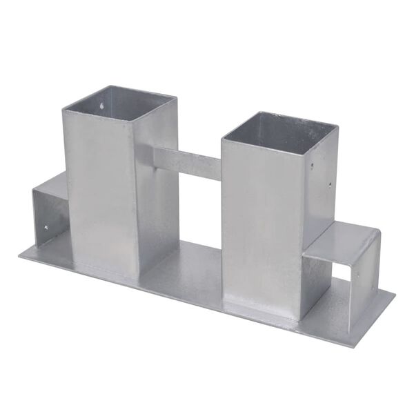 vidaXL Holzstapelhilfe 4 Stk. Stahl Silbern