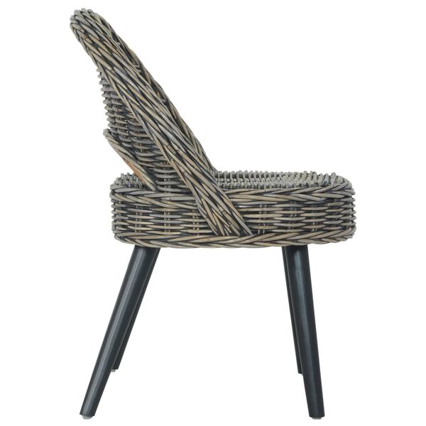 vidaXL Sessel Kubu-Rattan Schwarz