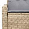 vidaXL Garten-Sofa mit Kissen 123 x 62 x 69 cm Poly-Rattan