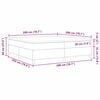 vidaXL Boxspringbett Hellgrau und Wei&szlig; 200 x 200 cm Cordstoff