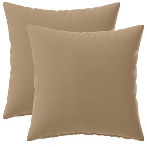 vidaXL Kissenbezug 2 stk. HEERLEN Taupe 30 x 30 cm Polyester