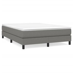 vidaXL Boxspringbettgestell Dunkelgrau 140x190 cm Stoff