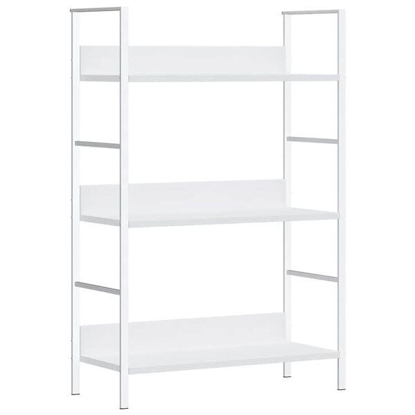 vidaXL B&uuml;cherregal 3 Regalb&ouml;den Wei&szlig; 60&times;27,6&times;90,5 cm Holzwerkstoff