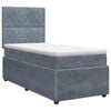 vidaXL Boxspringbett mit Matratze Dunkelgrau 80 x 200 cm Samt