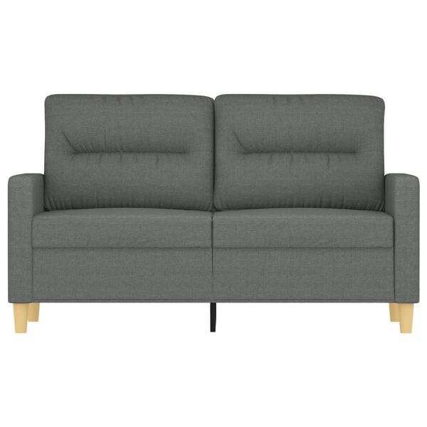 vidaXL 2-Sitzer-Sofa Dunkelgrau 120 cm Stoff
