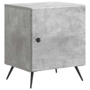 vidaXL Nachttisch Betongrau 43 x 34,5 x 50 cm Holzwerkstoff