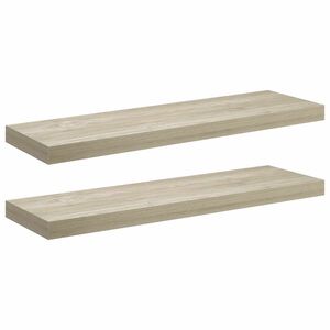 vidaXL Schweberegale 2 Stk. Eiche-Optik 80x23,5x3,8 cm MDF