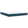 vidaXL Boxspringbett mit Matratze Blau 180x200 cm Samt