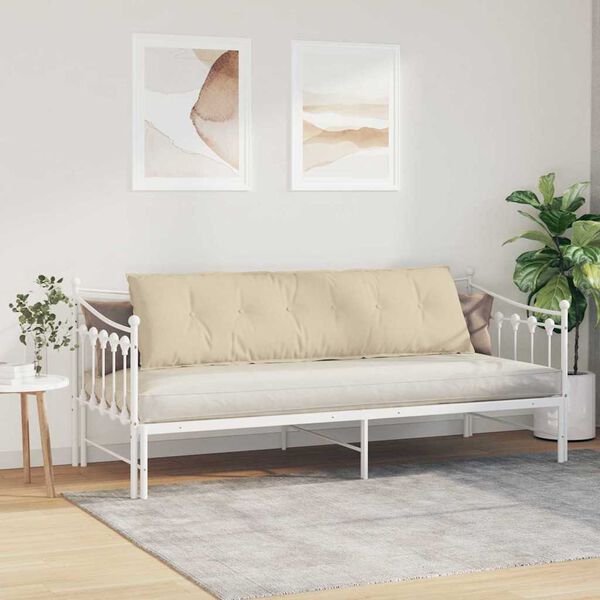 vidaXL R&uuml;ckenkissen Creme 180 x 19 x 50 cm Stoff