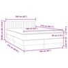 vidaXL Boxspringbett mit Matratze Schwarz 160x210 cm Samt