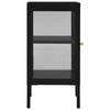 vidaXL Sideboard Schwarz 38x35x70 cm Stahl und Glas