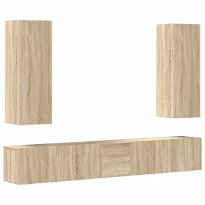 vidaXL 5-tlg. TV-Schrank-Set Sonoma-Eiche Holzwerkstoff