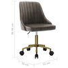 vidaXL Esszimmerstuhl Drehbar Dunkelgrau Samt
