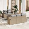 vidaXL Gartensofa-set Beige 55 x 55 x 37 cm Poly-Rattan