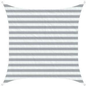 vidaXL Sonnensegel Hellgrau und Wei&szlig; 2 x 2 m 100 % Polyester Oxford