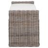 vidaXL Sitzbank mit Stauraum mit Kissen Grau 110 x 40 x 50 cm Rattan