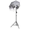 vidaXL Fotostudio-Set mit Lampen, Schirmen, Hintergrund, Reflektor
