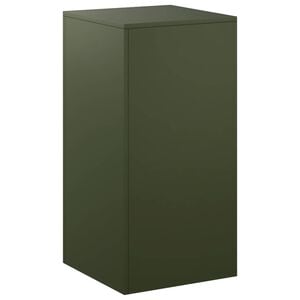 vidaXL Pflanzenst&auml;nder Olivgr&uuml;n 40 x 40 x 80 cm Wetterfeststahl