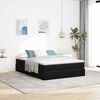 vidaXL Ottoman-Bett mit Matratze Schwarz 140x200 cm Samt