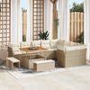 vidaXL Garten-Sofa-Set mit Kissen mit Speicher 12 pcs Beige und Creme