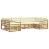 vidaXL Outdoor-Sofagarnitur 6 stk. Wei&szlig; und Creme Polyester