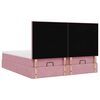 vidaXL Ottoman-Bett mit Matratzen & LEDs Rosa 160x200 cm Samt