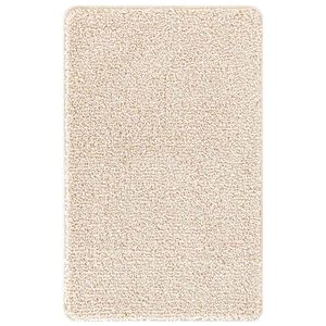 vidaXL Rutschfeste Badmatte Creme 50 x 80 cm PP