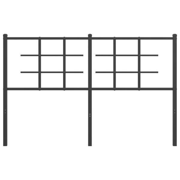 vidaXL Ersatz-Kopfteil Metall Schwarz 140 cm