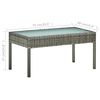 vidaXL 5-tlg. Garten-Lounge-Set mit Auflagen Poly Rattan Grau