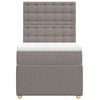 vidaXL Boxspringbett mit Matratze Taupe 100x200 cm Stoff