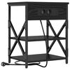 vidaXL Nachttisch Schwarz Eichen-Optik 41 x 31 x 51 cm Holzwerkstoff