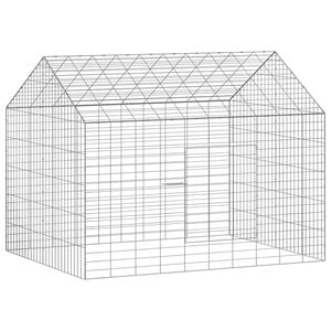 vidaXL Hasenk&auml;fig Silber 100 x 78 x 78 cm Verzinkter Stahl