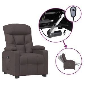 vidaXL Relaxsessel Elektrisch Dunkelbraun Stoff