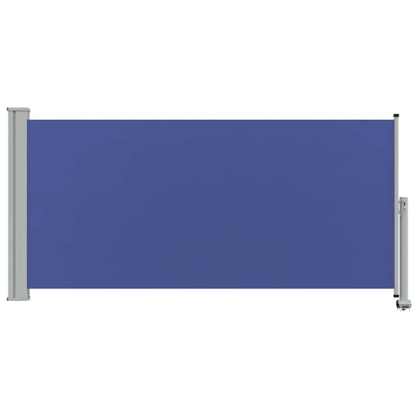 vidaXL Ausziehbare Seitenmarkise 120x300 cm Blau