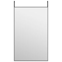 vidaXL Türspiegel Schwarz 50x80 cm Glas und Aluminium