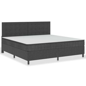 vidaXL Boxspringbett Dunkelgrau Stoff 200x200 cm
