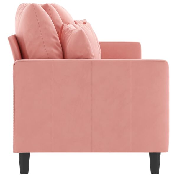 vidaXL 3-Sitzer-Sofa Rosa 210 cm Samt