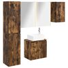 vidaXL Badezimmerschrank-Set 5 pcs Ger&auml;ucherte Eiche 53 x 15,5 x 70 cm