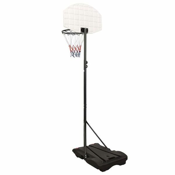 vidaXL Basketballst&auml;nder Wei&szlig; 216-250 cm Polyethylen