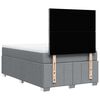 vidaXL Boxspringbett mit Matratze Hellgrau 120x190 cm Stoff