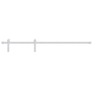 vidaXL Schiebetürbeschlag 200 cm Stahl Weiß