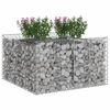 vidaXL Gabionen Hochbeet Silber 100 x 100 x 60 cm Verzinkter Stahl