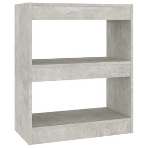 vidaXL B&uuml;cherregal/Raumteiler Betongrau 60x30x72 cm