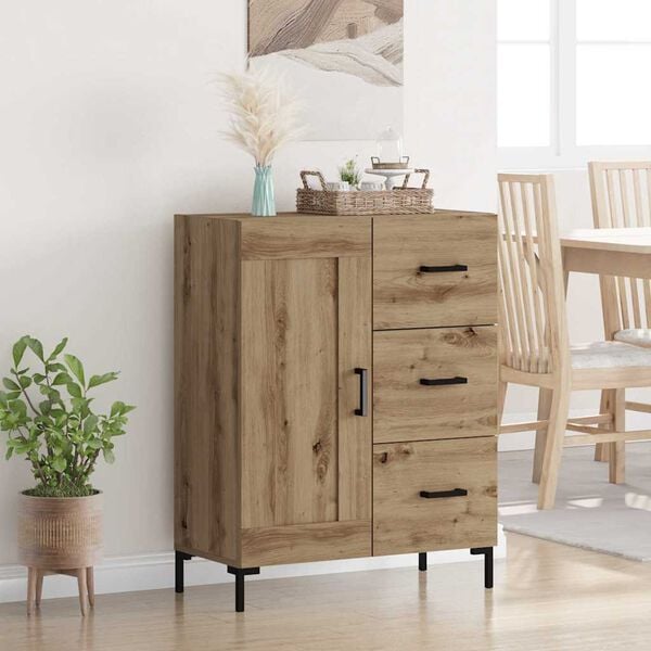vidaXL Sideboard Artisan-Eiche 69.5 x 34 x 90 cm Holzwerkstoff