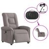vidaXL Relaxsessel Elektrisch Taupe Stoff