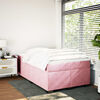 vidaXL Boxspringbett mit Matratze Rosa 120x190 cm Samt
